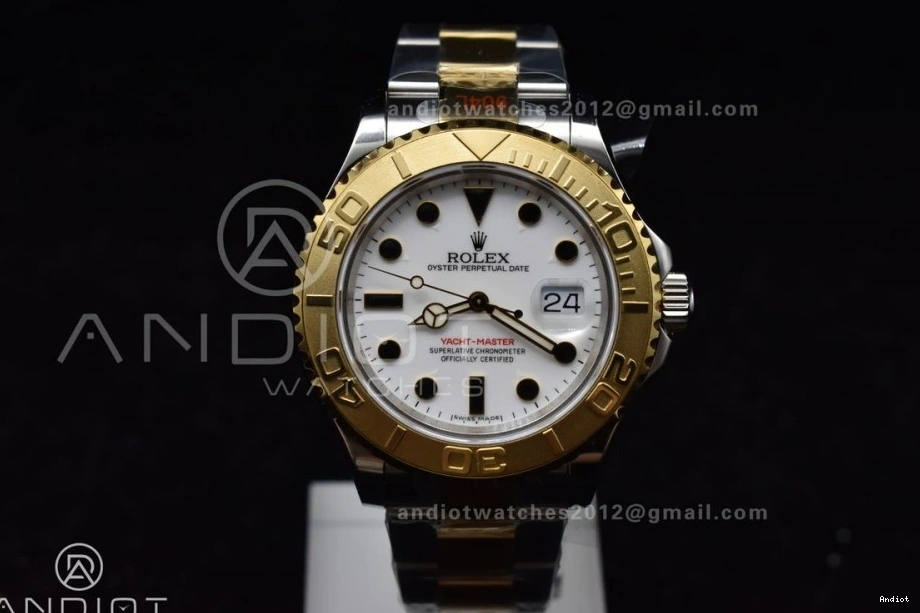 Yacht-Master 116623 GMF White Plated YG SA3135 Edition on YG Dial SS Bracelet Best 0417